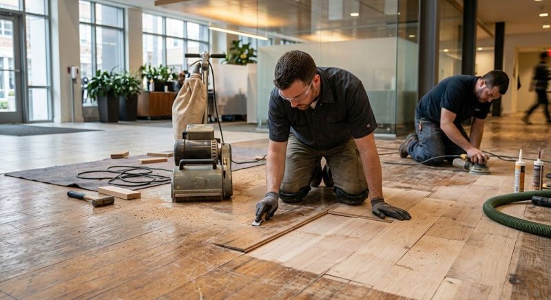 Our team working on Wood Floor Service projects in Stafford County, VA