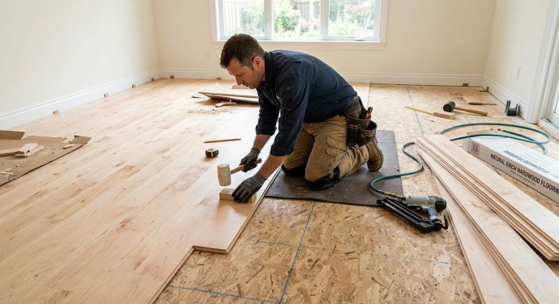 Birch Floor Installation in Stafford County, VA