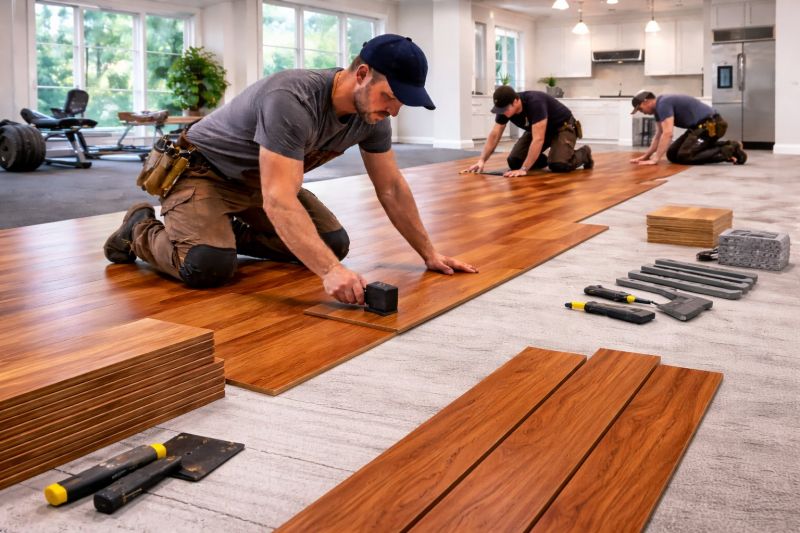 Cherry Floor Installation in Clifton, VA