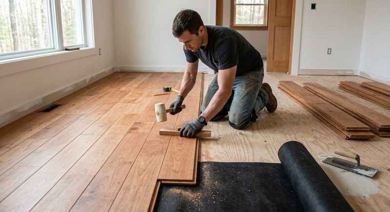 Cherry Floor Installation in Remington, VA