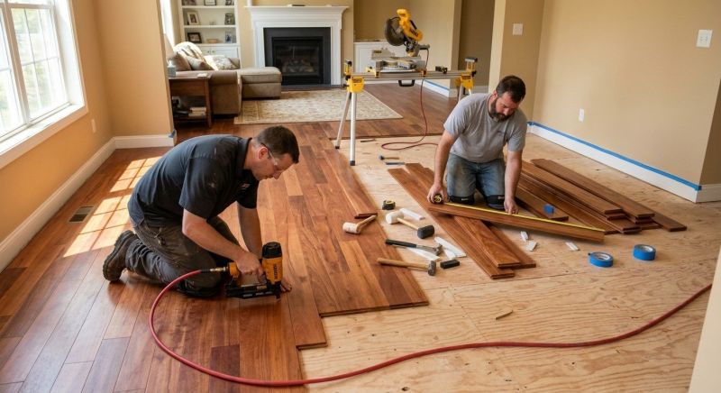Cherry Floor Installation in Spotsylvania, VA