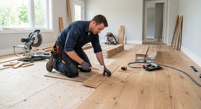 Dark Wood Floor Installation in Stafford County, VA