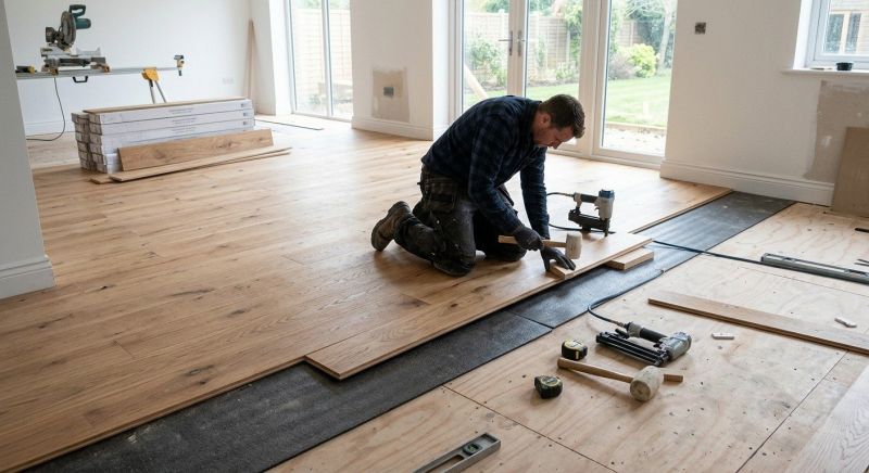 White Oak Floor Installation in Stafford County, VA